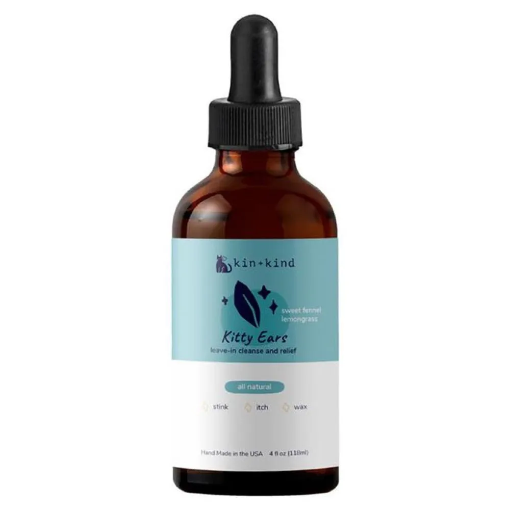 10% OFF: Kin Kind Kitty Ears Leave-In Cat Ear Cleaner 4oz