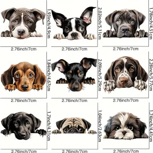 9Piece Peeping Dog Heat Transfer Kit for DIY Personalization