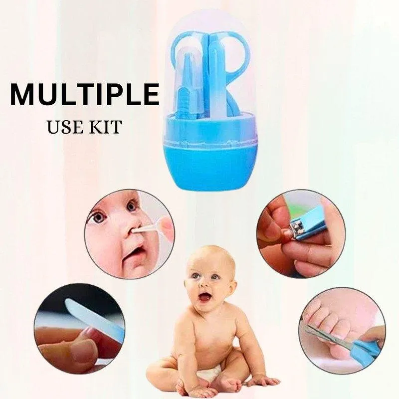 Baby Grooming  Kit (Nail Clipper, Scissors, File and Tweezer) , 1 Piece , Random Color