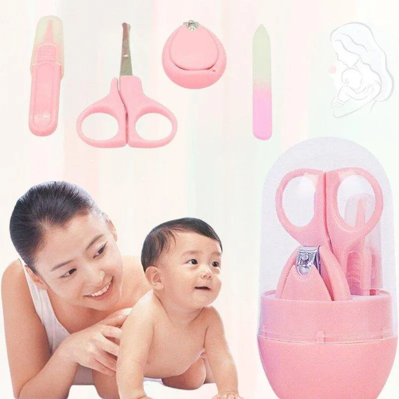 Baby Grooming  Kit (Nail Clipper, Scissors, File and Tweezer) , 1 Piece , Random Color