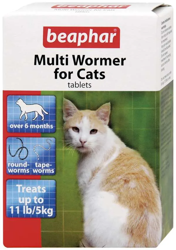 Beaphar Multi-Wormer Tablets for Cats (>0.6kg) 12 tablets