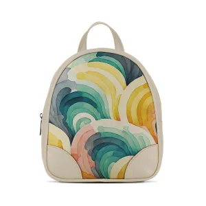 Beige O Mini Backpacks Scribbles