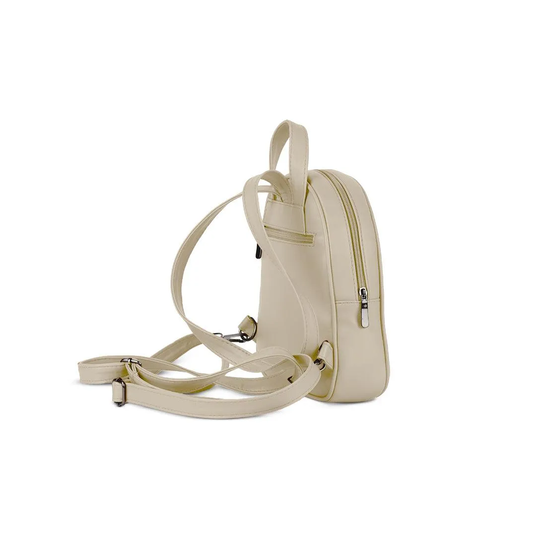 Beige O Mini Backpacks Scribbles