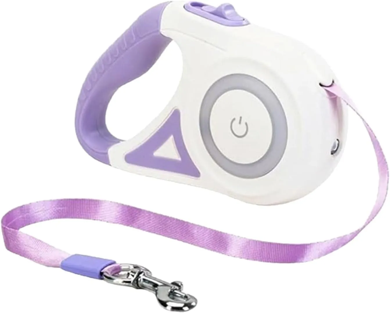 Best Dog Supplies Luminous Retractable Dog Leash with Front Safety Led Light - 360Tangle-Free Training Leash for Ultimum Freedom with Anti Slip Handle Dogs & Cats - Purple