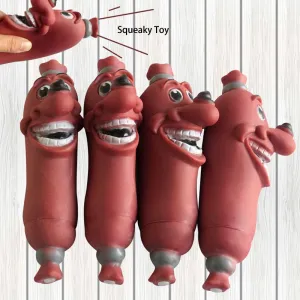 Brown Chew Toy Rubber Sausage For Pets