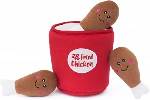Bucket of Chicken Burrow Dog Toy