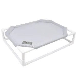 camping elevated dog bed - grey