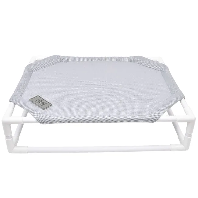 camping elevated dog bed - grey