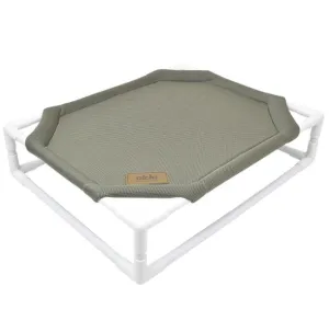 camping elevated dog bed - khaki
