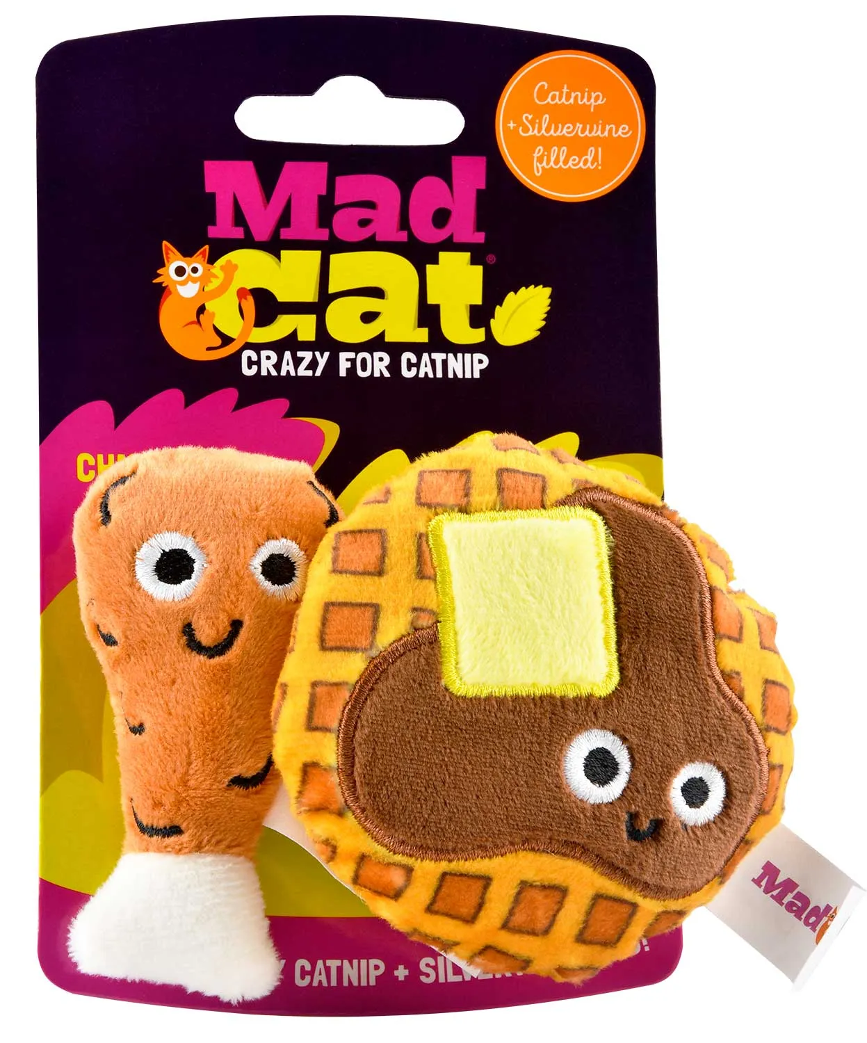Chicken/Waffles Mad Cat Catnip Toys, 2 pk