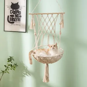 Cotton Tapestry Cat Hammock Bed