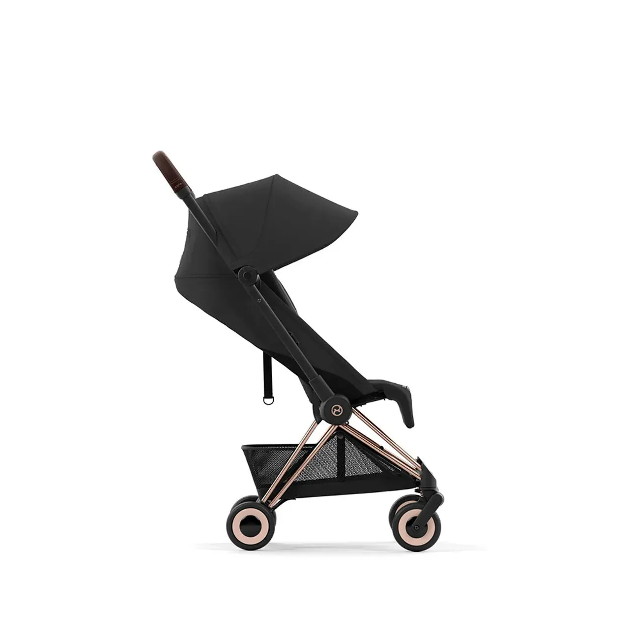 COYA Stroller - Rose Gold Frame   Sepia Black Seat