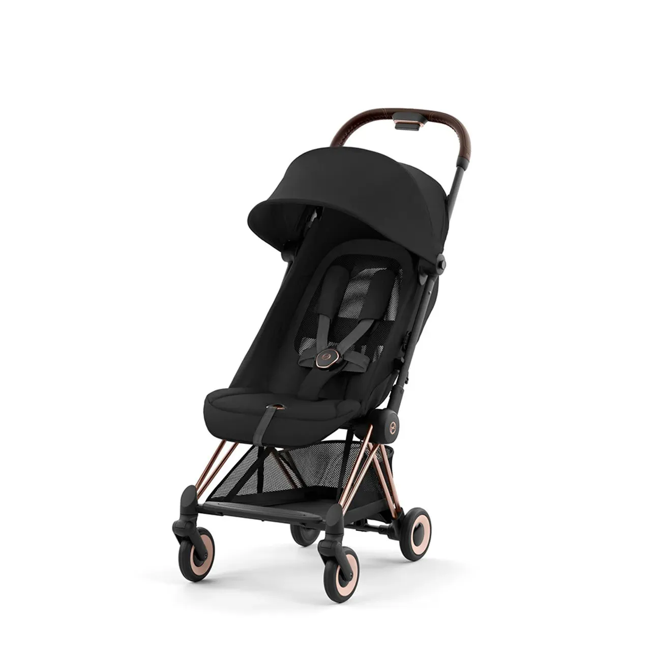 COYA Stroller - Rose Gold Frame   Sepia Black Seat