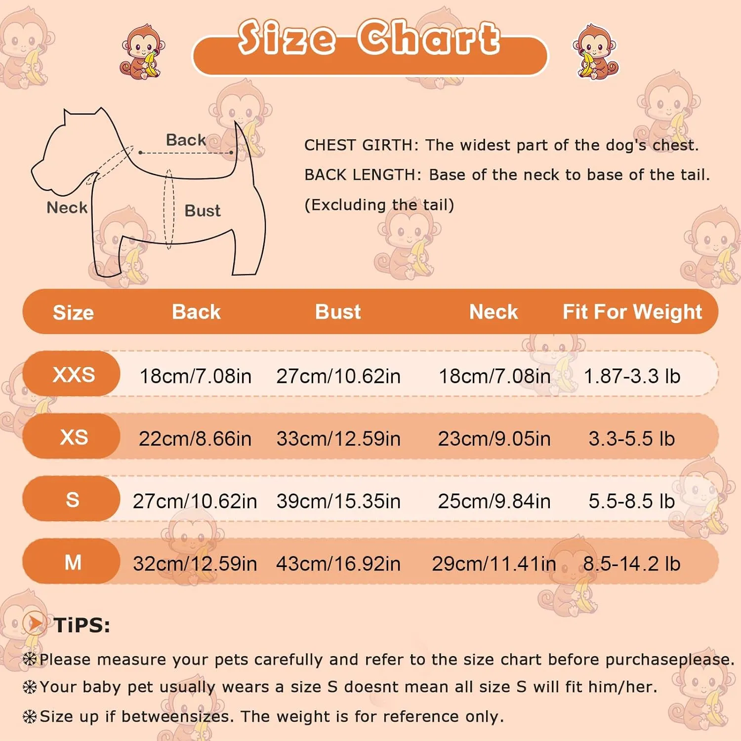 Dog Pajamas for Small Dogs Girl Boy Soft Cute Pet Pjs Fall Winter Warm Puppy Onesie Pet Clothes Stretchable Jumpsuits Puppy Sweaters Outfits for Chihuahua Yorkie Cat (Monkey, M)