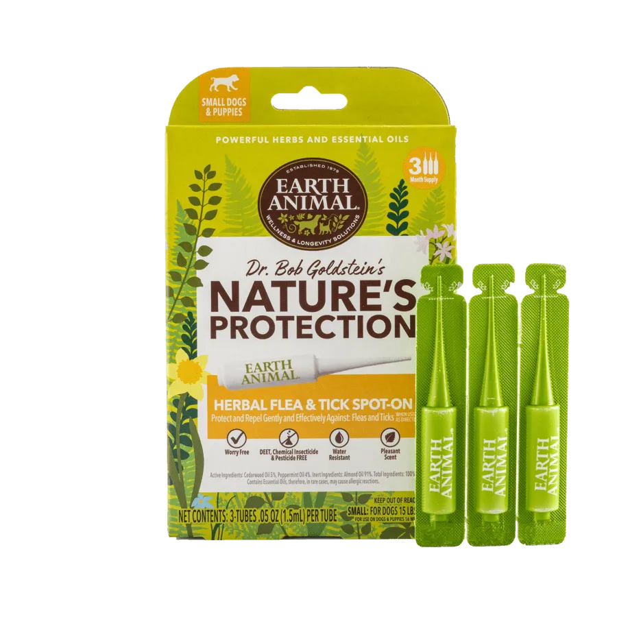 Earth Animal Nature's Protection™ Flea & Tick Herbal Spot-On for Small Dogs & Puppies