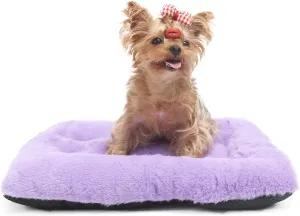 Extra Small Dog Bed for Crates 22 Inch Super Soft Plush Indoor Pet Bed for Dogs, Puppies, Cats, and Rabbits Purple