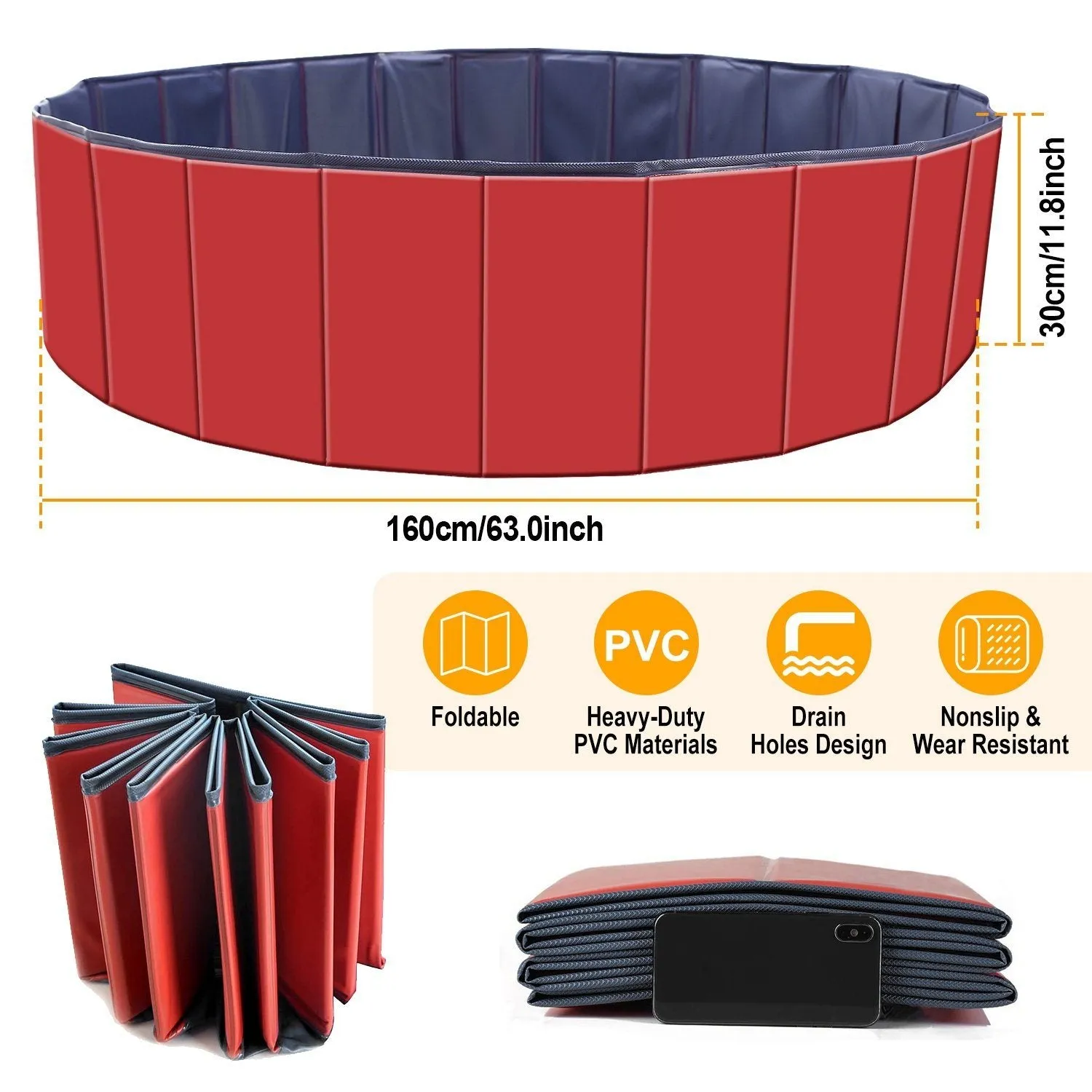 Foldable Pet Swimming Pool PVC