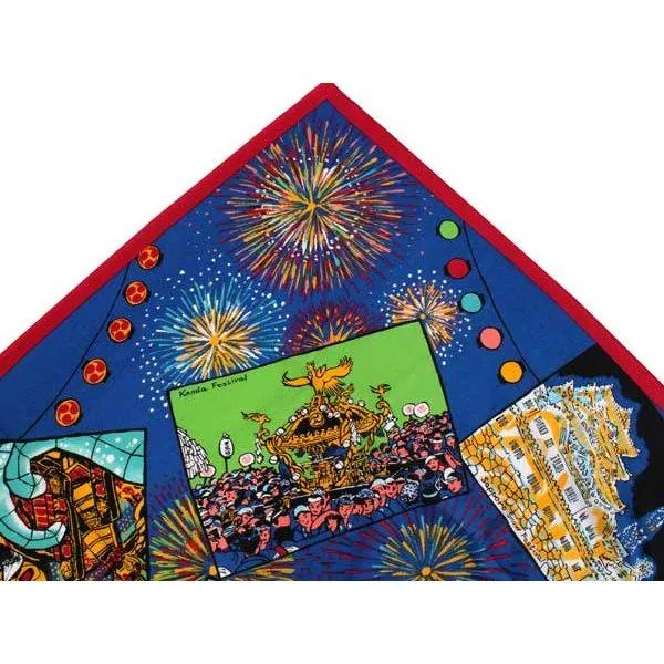 Furoshiki, Japanese Traditional Handkerchief Wrapping Cloth - 112cm Japanese Festival