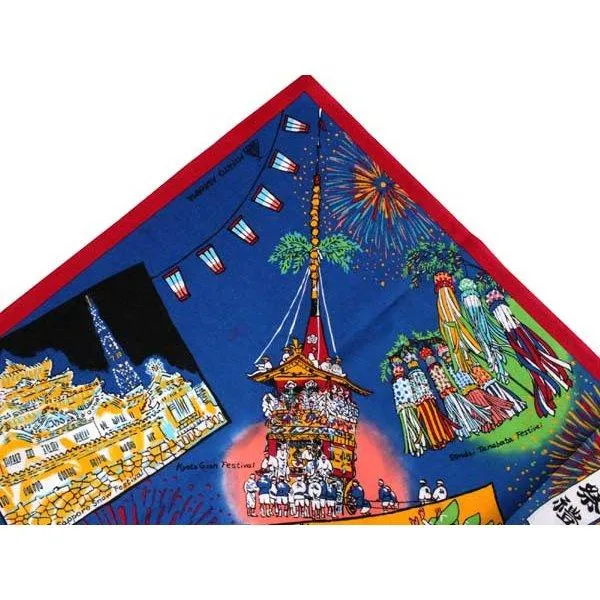 Furoshiki, Japanese Traditional Handkerchief Wrapping Cloth - 112cm Japanese Festival