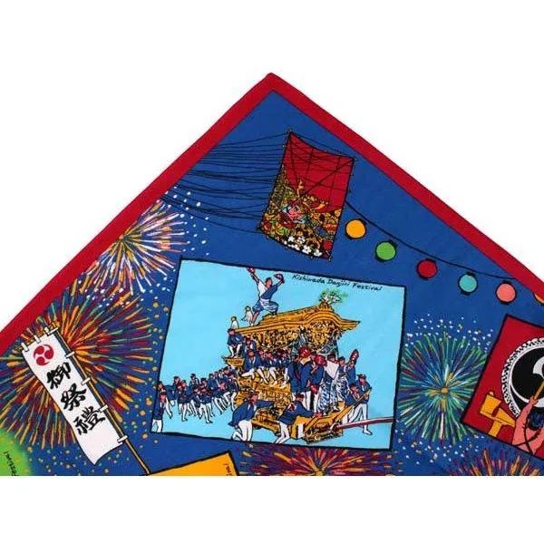 Furoshiki, Japanese Traditional Handkerchief Wrapping Cloth - 112cm Japanese Festival