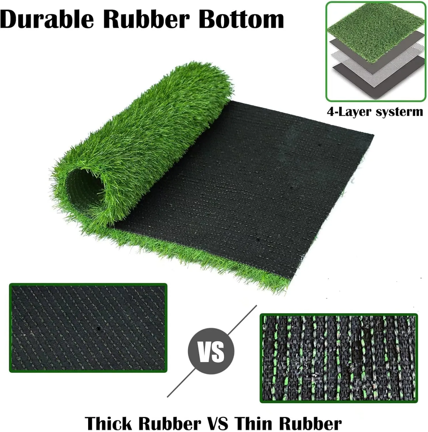 GLOBREEN 34" x 23" Fake Grass Pee Pad for Dogs Potty Training Turf Pets Mat - Indoor Outdoor Use