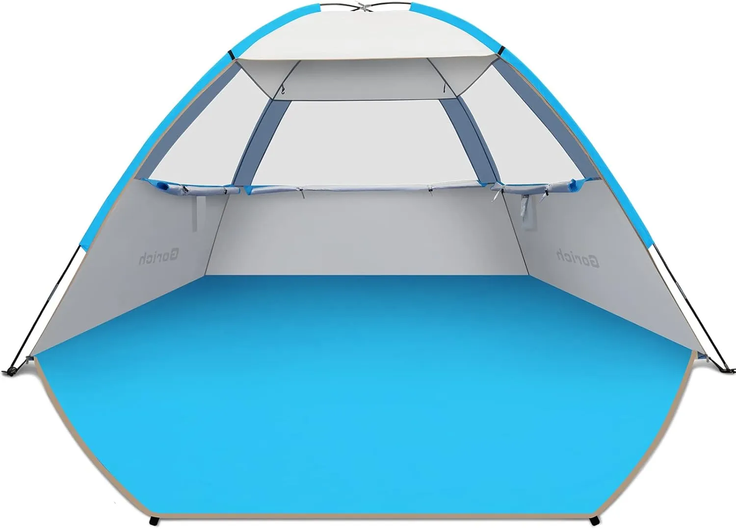 Gorich Beach Tent Sun Shelter for 3/4-5/6-7/8-10 Person with UPF 50 UV Protection, Lightweight & Easy Setup Beach Shade Canopy, Portable Beach Shade Tent Beach Cabana