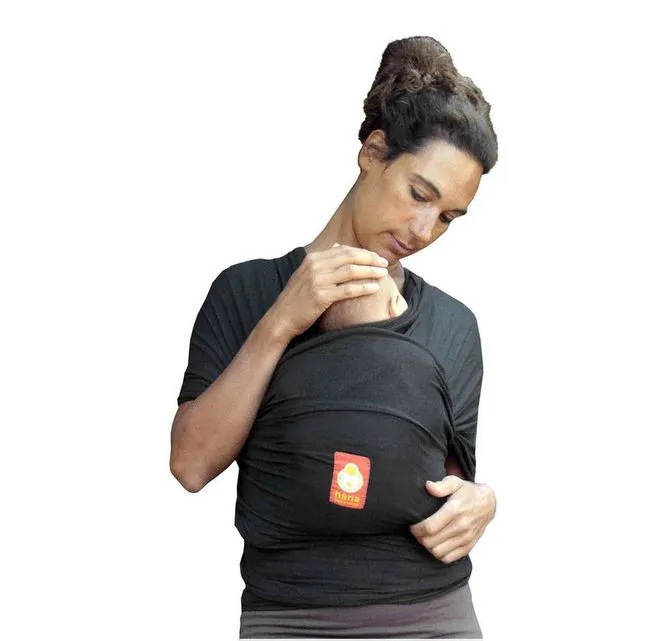 Hana - Bamboo Baby Wrap Carrier Charcoal
