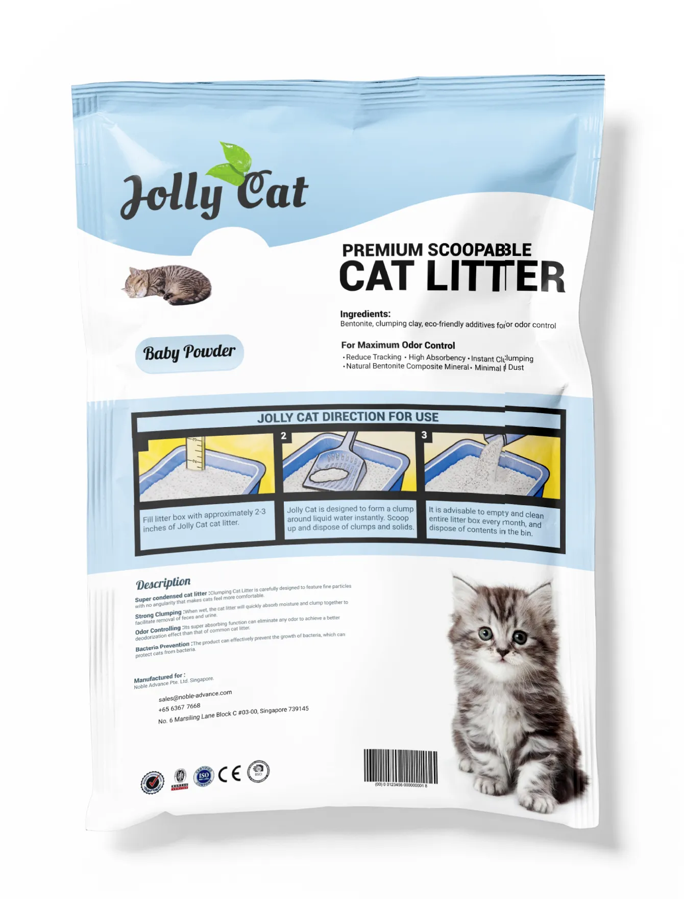 Jollycat Baby Powder Cat Litter 10L