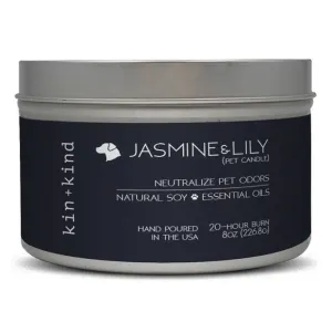 Kin Kind Jasmine & Lily Deodorizing Pet Candle 8oz
