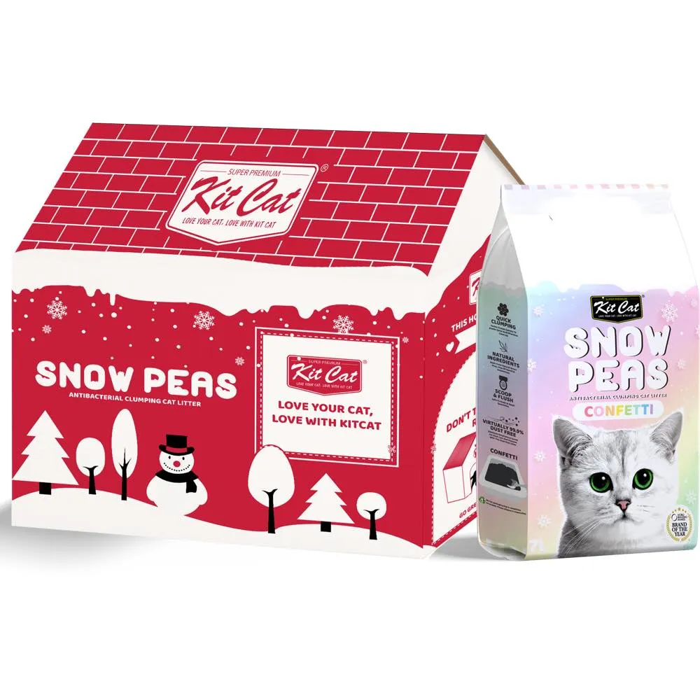 Kit Cat Snow Peas Confetti Antibacterial Clumping Cat Litter 7L