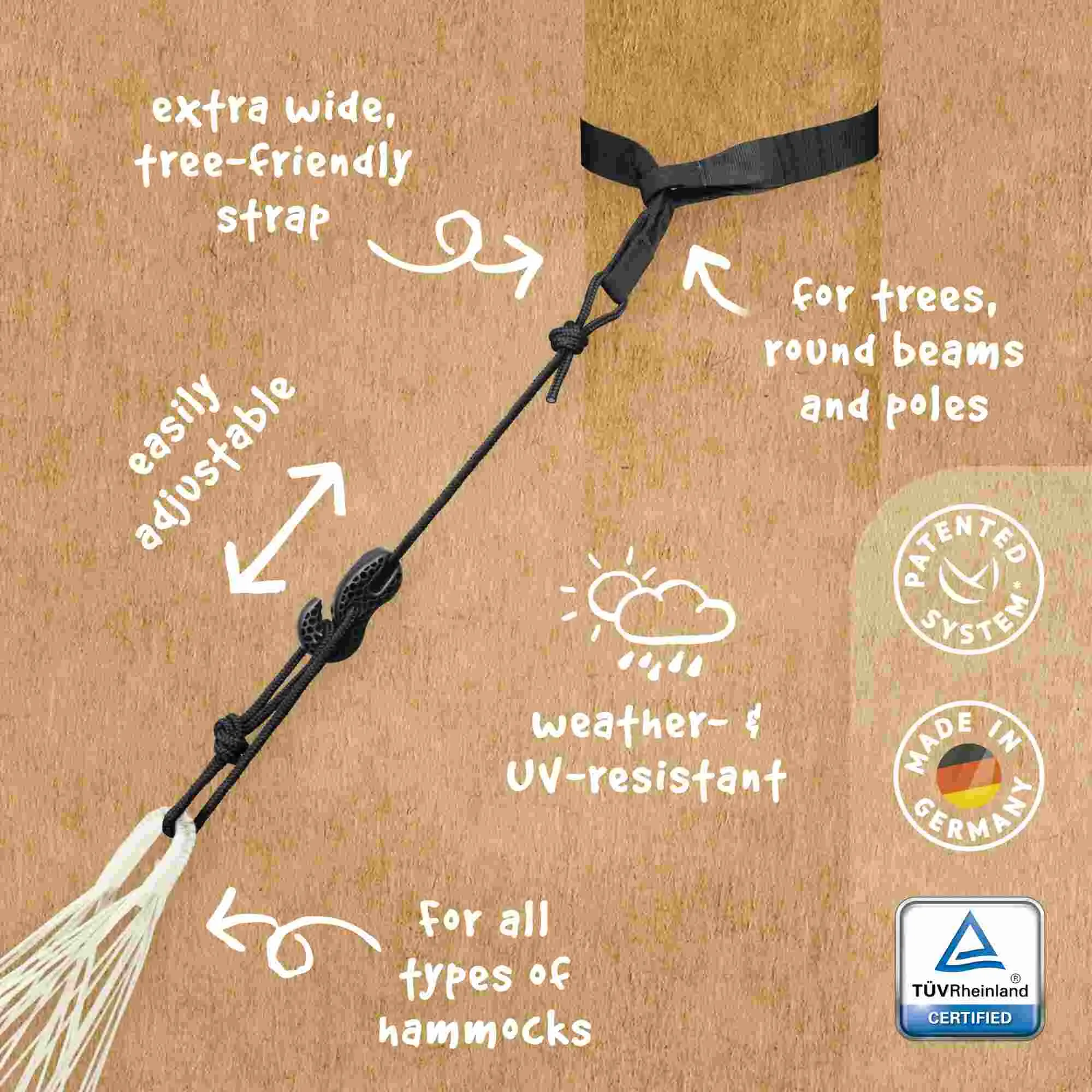LA SIESTA Brisa Classic Hammock Swing (Double - W 160 cm)