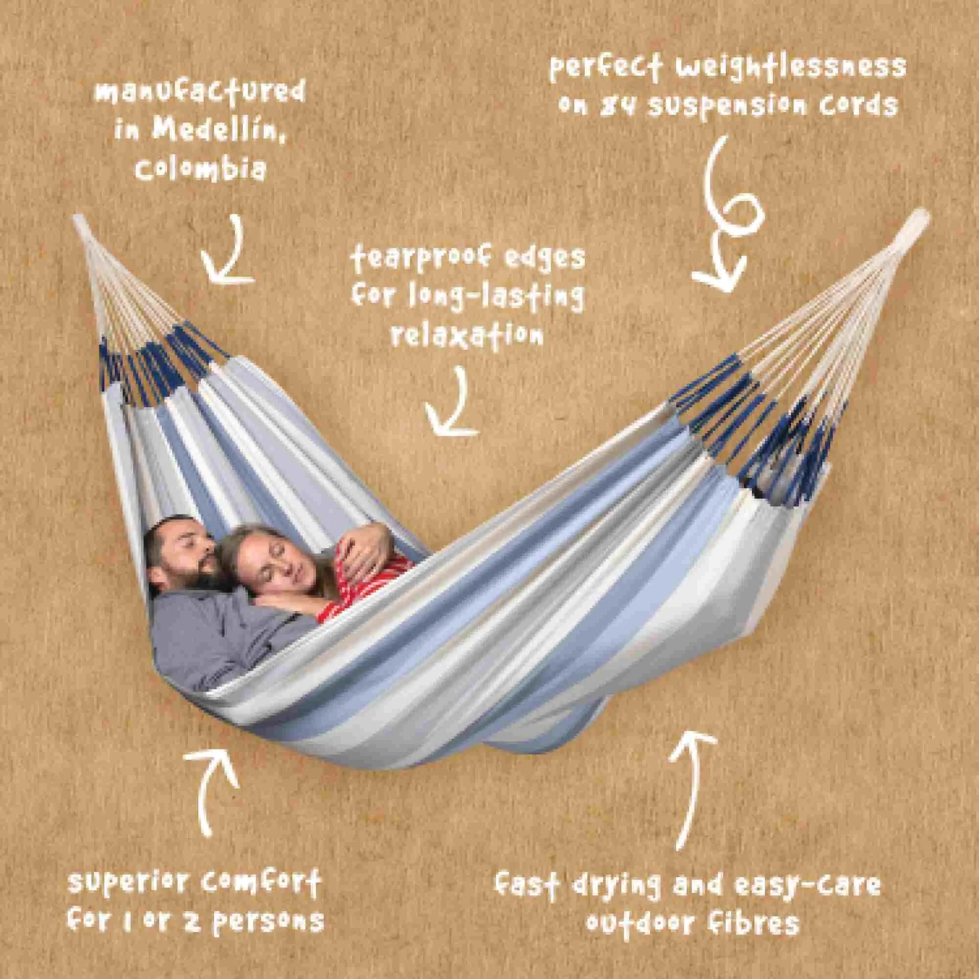 LA SIESTA Brisa Classic Hammock Swing (Double - W 160 cm)