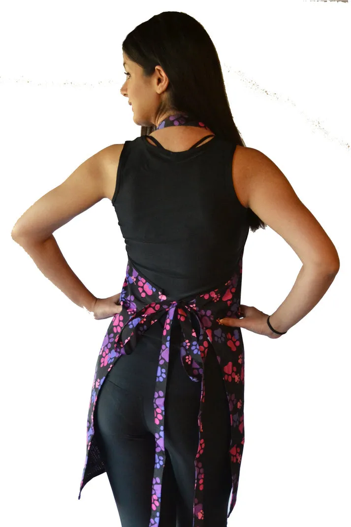 Ladybird Pink & Purple Paw Print Waterproof Dog Bather’s Apron