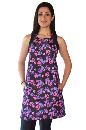 Ladybird Pink & Purple Paw Print Waterproof Dog Bather’s Apron
