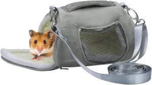 Litewood Pet Portable Carrier Bags Outgoing Breathable Handbag with Adjustable Single Shoulder Strap Travel Pouch Warm Nest Accessories for Sugar Glider Hamster Squirrel Small Animals (Grey)