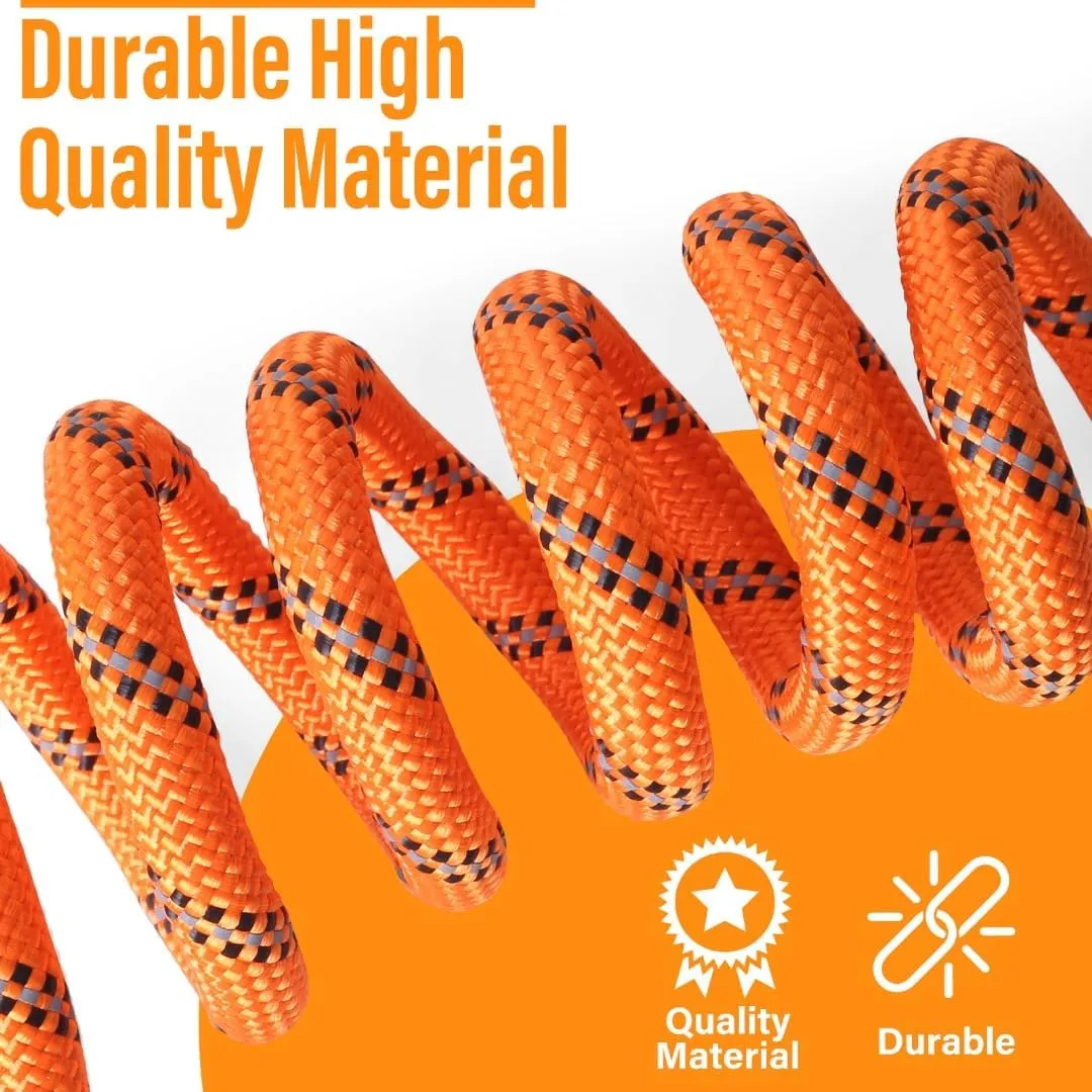 Long Leash for Dogs 10ft 16ft 30ft 50 Feet 100 Foot Tie Out Check Cord Recall Obedience Rope Lead Extra Longline Long Dog Leash for Small Medium Large Dogs Outdoor Training Camping Tracking
