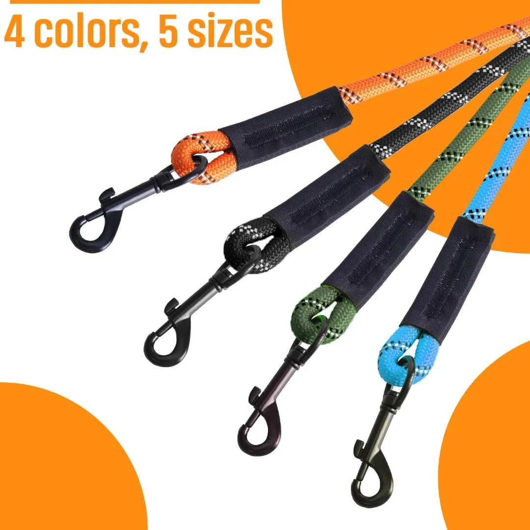 Long Leash for Dogs 10ft 16ft 30ft 50 Feet 100 Foot Tie Out Check Cord Recall Obedience Rope Lead Extra Longline Long Dog Leash for Small Medium Large Dogs Outdoor Training Camping Tracking