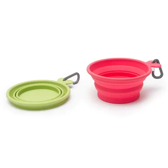 Messy Mutts Silicone Collapsible Dog Bowl - Large, 3 Cups