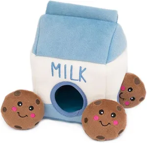 Milk and Cookies Burrow Dog Toy