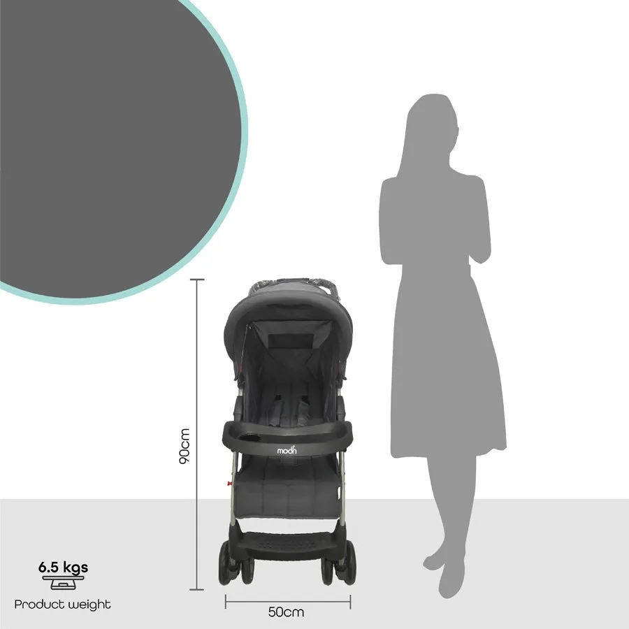 Moon Bezik - One Fold Stroller (Dark Grey)