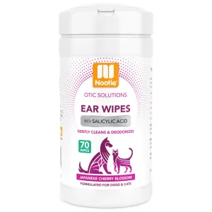 NOOTIE Dog Ear Wipes WITH SALICYLIC ACID- Japanese Cherry Blossom - 70 Count