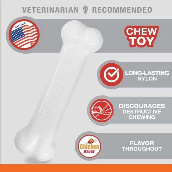 Nylabone Power Chew Bacon & Chicken Durable Dog Chew Toy Pack