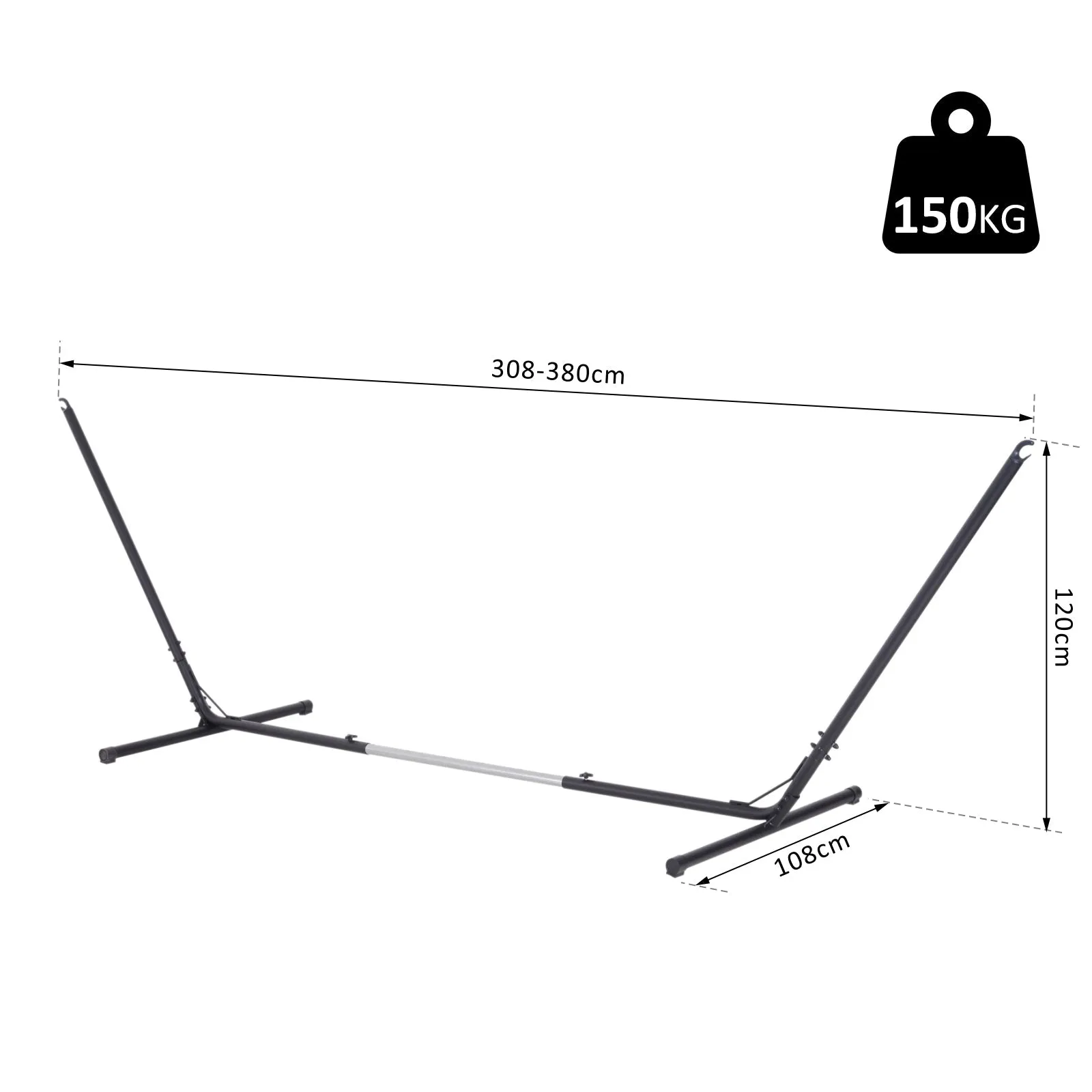Outsunny Hammock Stand Black