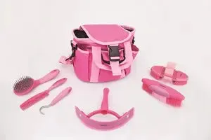 Perry Equestrian Complete 6 Piece Grooming Kit PLUS Bag - Various Colours