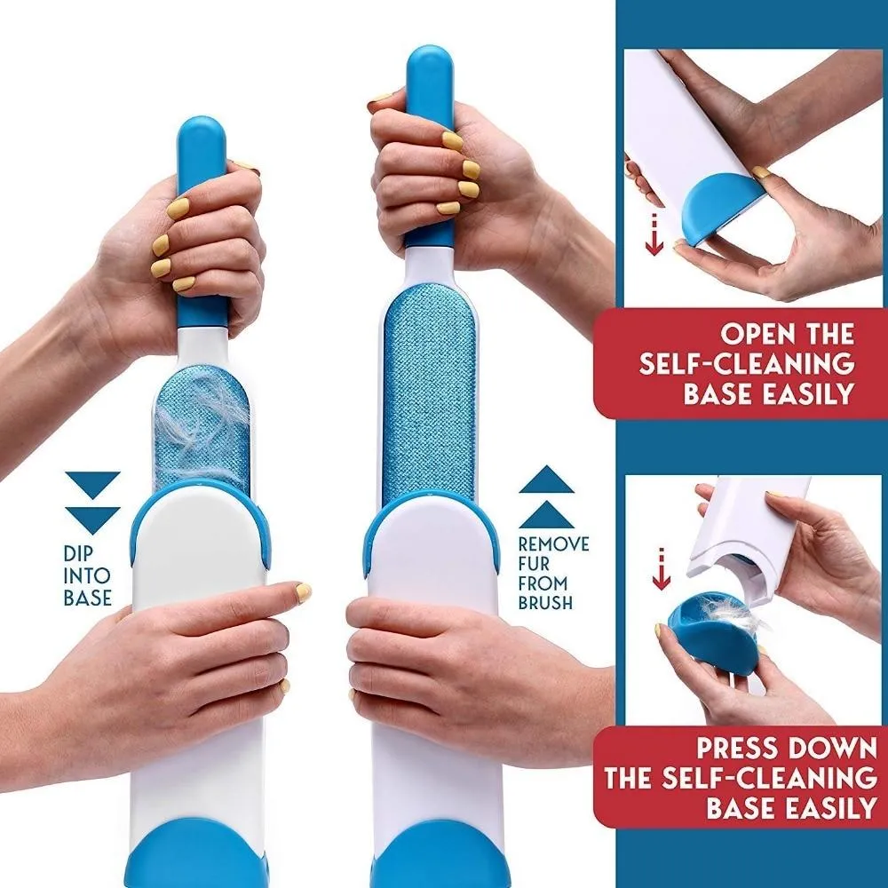 Pet Hair Lint Brush - Double Sided - Self Cleaning