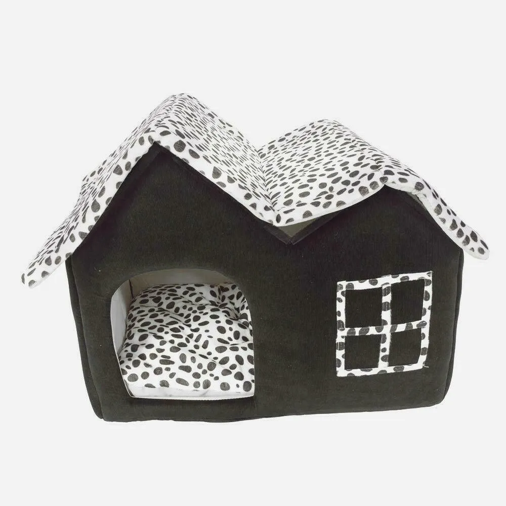 PETLAVISH™ Calming Dog/Cat HOUSE Bed - Cozy Plush Retreat & Sleeping Kennel