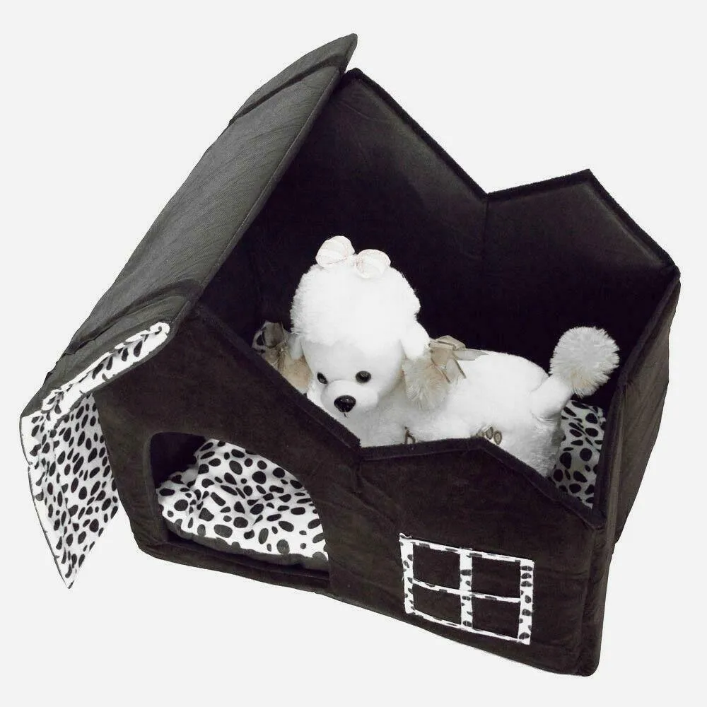 PETLAVISH™ Calming Dog/Cat HOUSE Bed - Cozy Plush Retreat & Sleeping Kennel