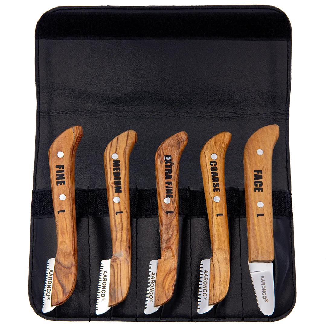 Set of 5 Left Handed Stripping Knife 723L by Aaronco