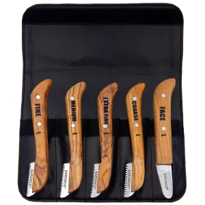 Set of 5 Left Handed Stripping Knife 723L by Aaronco
