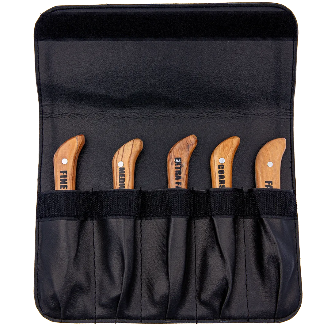 Set of 5 Left Handed Stripping Knife 723L by Aaronco
